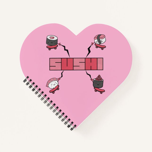 We Love Sushi - Sushi Love - ASL ILY Obsession Notebook (Front)