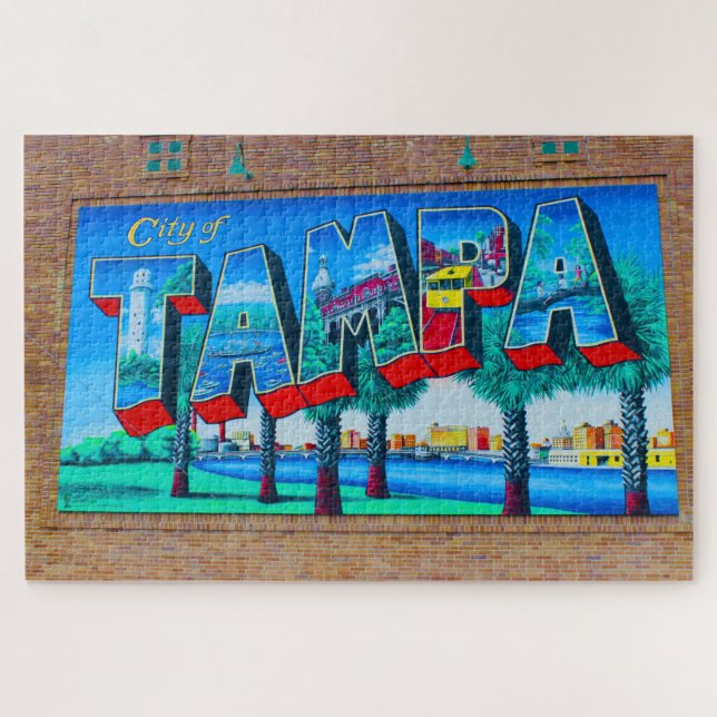 We Love Tampa Florida Jigsaw Puzzle (Horizontal)