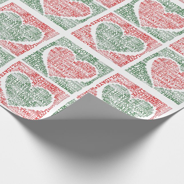 We Love The Holidays Christmas Gift Wrapping Paper (Corner)