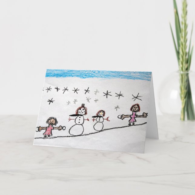 We Love the Snow Holiday Card (Front)