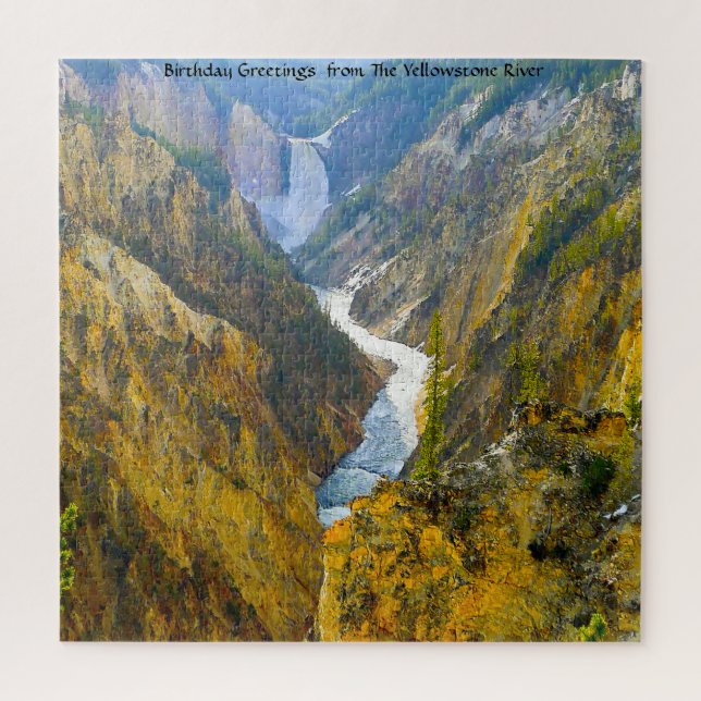 We Love  The Yellowstone River Wyoming. Jigsaw Puz Jigsaw Puzzle (Vertical)