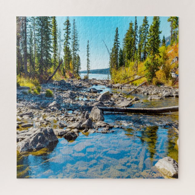 We Love  Tranquility Lake Wyoming. Jigsaw Puzzle (Vertical)
