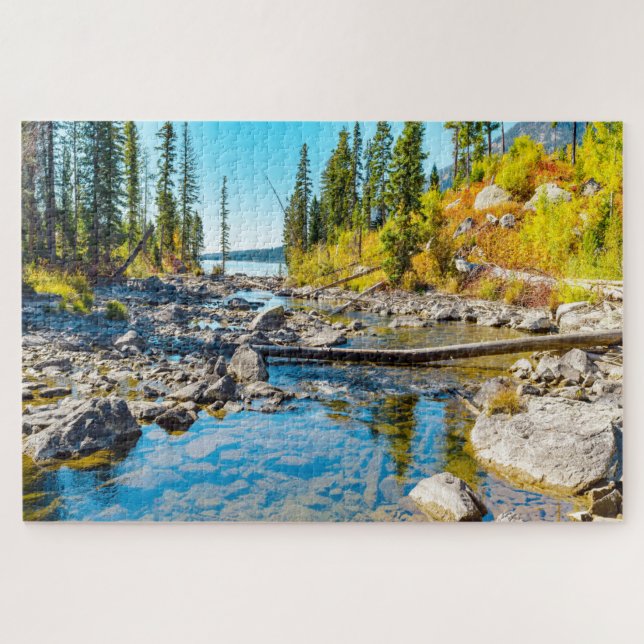 We love Tranquility Lake Wyoming. Jigsaw Puzzle (Horizontal)
