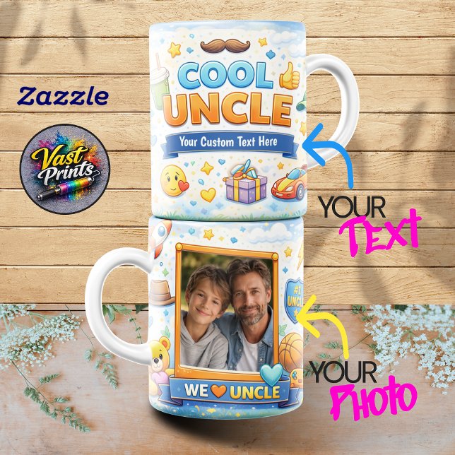 We Love Uncle Happy Celebration Photo Collage Mugs (We Love Uncle Happy Celebration Photo Collage Mugs)