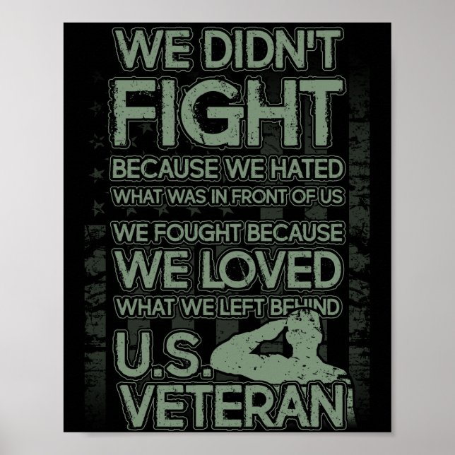 We Love What We Left Behind Veteran TShirt Poster (Front)