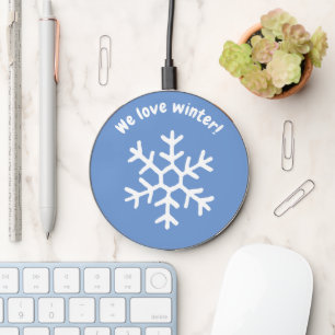 We love winter! Snowflake Design Wireless Charger
