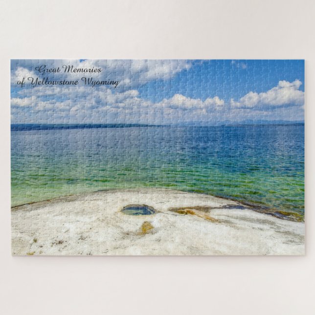 We love Yellowstone Lake Wyoming. Jigsaw Puzzle (Horizontal)