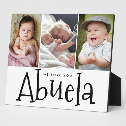 We love you Abuela multiple Grandchildren photos Plaque