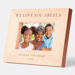 We Love You Abuela Personalized Photo Frame Gift