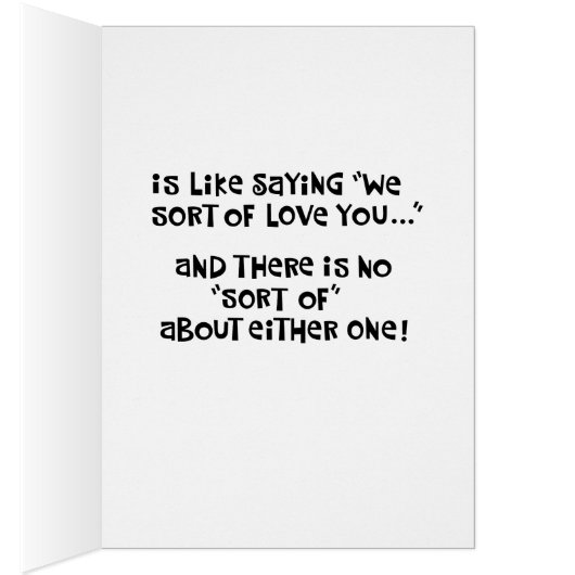 We Love You Affirmation Card (Inside (Right))