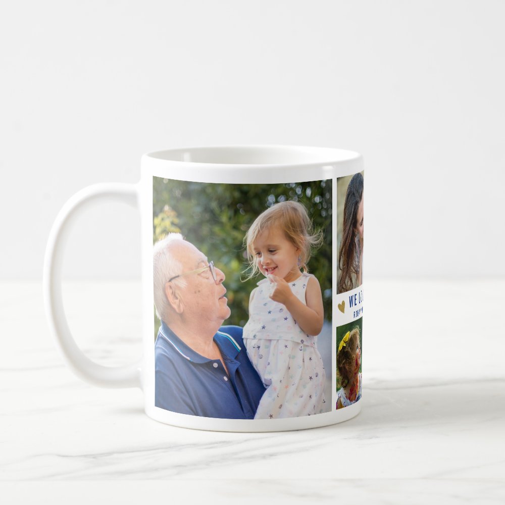 Discover We Love You Baba Custom Photo Collage Name  Coffee Mug