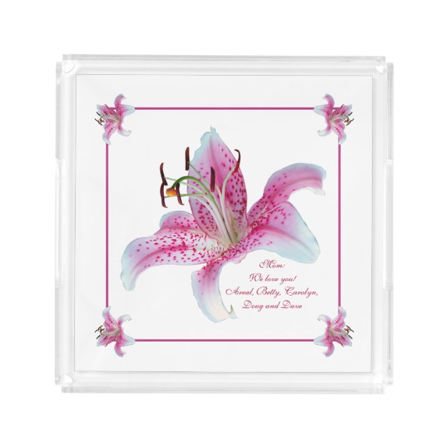 "We love you!" Breakfast in Bed Mother's Day Acrylic Tray (Front)