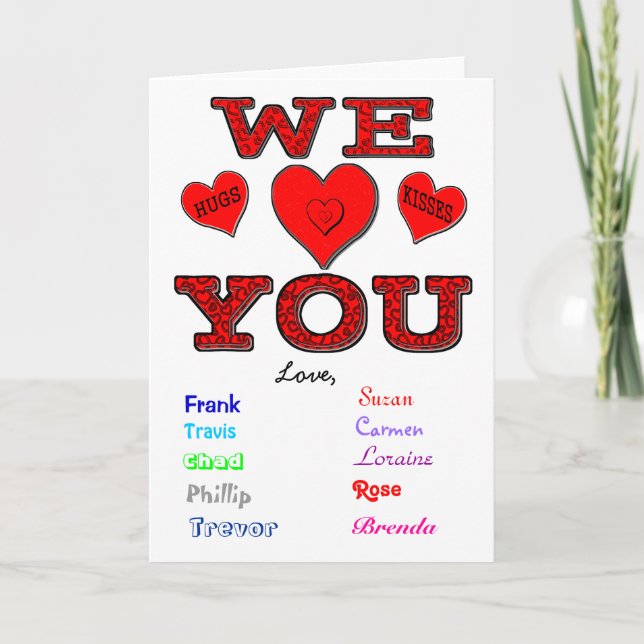 We Love You Card (Front)