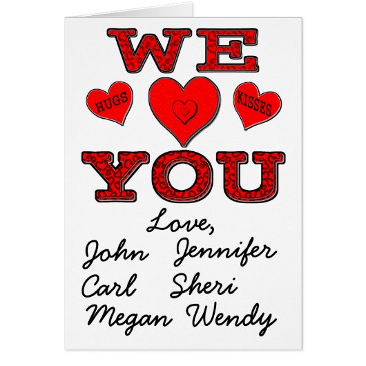We Love You Cards (Front)