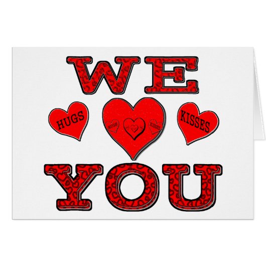 We Love You Cards (Front Horizontal)