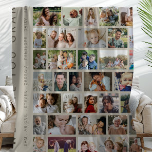 We Love You | Custom 54 Photo Collage Fleece Blanket