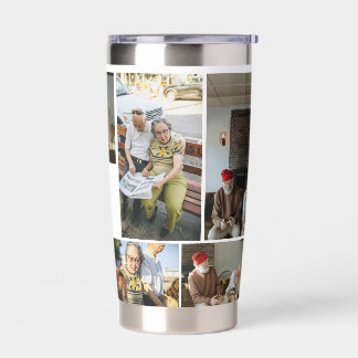 We Love You Custom Family Photo Collage Insulated Tumbler
