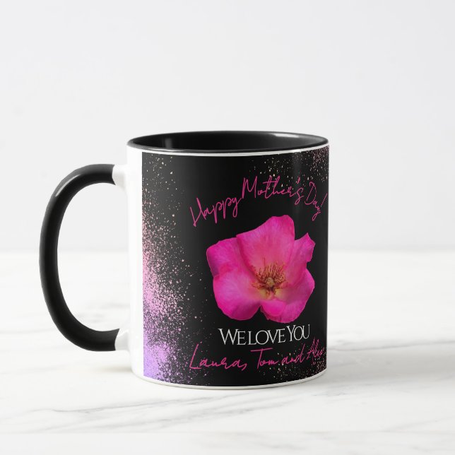 We Love You - Customizable Mother’s Day Rose Mug (Left)