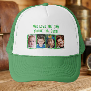 We love you dad 4 photos white green trucker hat