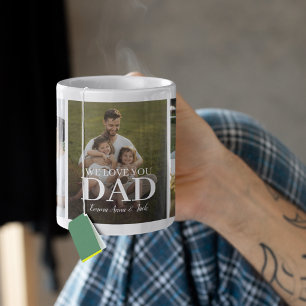We Love You Dad 5 Photo Collage Coffee Mug
