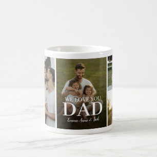 We Love You Dad 5 Photo Collage Lumbar Pillow Coffee Mug