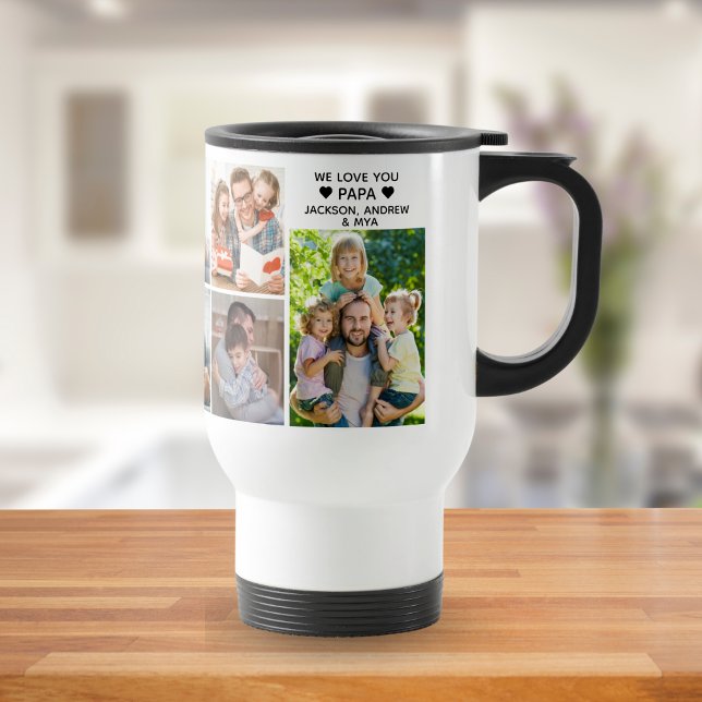 We love you dad collage of 9 photos children travel mug (Creator Uploaded)
