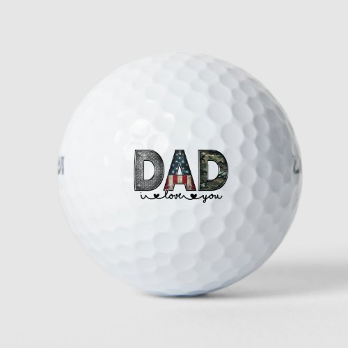 We Love You Dad Golf Balls