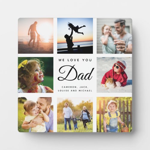 We love you Dad  Modern Instagram Family Photo Plaque