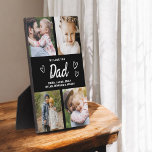 We Love You Dad Modern Photo Collage Plaque<br><div class="desc">The Dad We Love You Heart Modern Photo Collage Plaque is a touching and personalized gift that showcases your love for your dad. This beautifully designed plaque features a heart-shaped photo collage, allowing you to add your favorite family pictures in a modern and stylish layout. The heartfelt "We Love You,...</div>