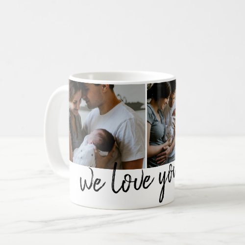 we love you dad modern photo Fathers Day Coffee Mug