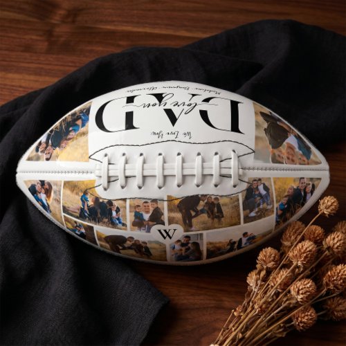 We Love You Dad Personalized Father Photo Collage  Football