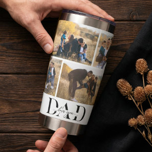 We Love You Dad Personalized Father Photo Collage Insulated Tumbler