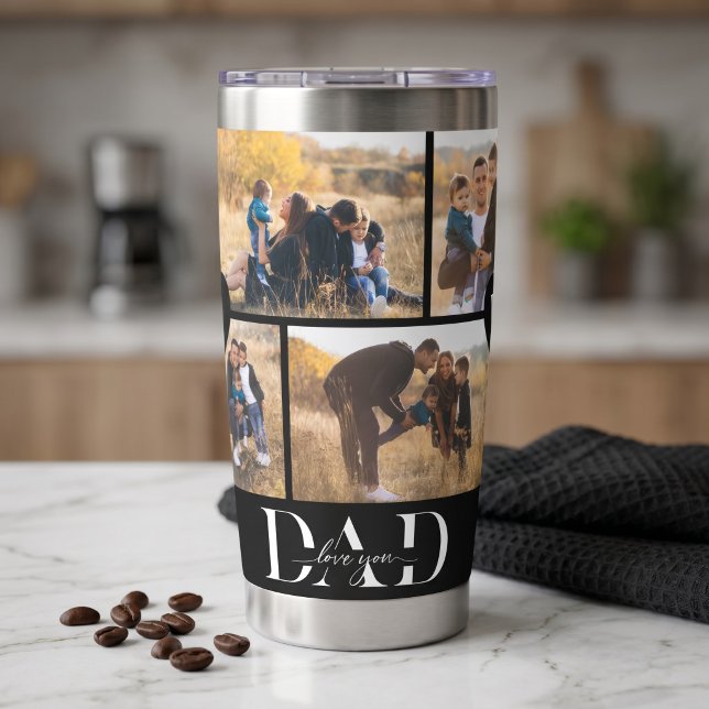 We Love You Dad Personalized Father Photo Collage Insulated Tumbler (We Love You Dad Personalized Father Photo Collage Insulated Tumbler)
