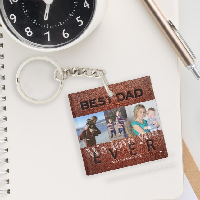 We love you dad personalized photos keychain (Creator Uploaded)