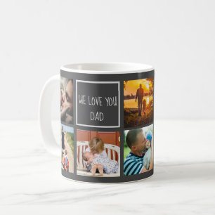 We love you dad photo collage best dad gray coffee mug