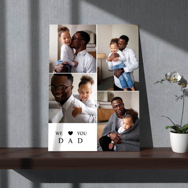We Love You Dad Photo Collage Father's Day Poster (Creator Uploaded)
