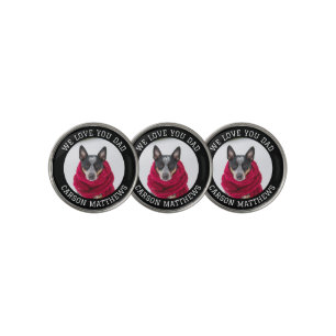 We love you dad photo golf ball marker