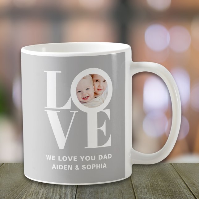 We Love You Dad Photo Gray Coffee Mug (Creator Uploaded)