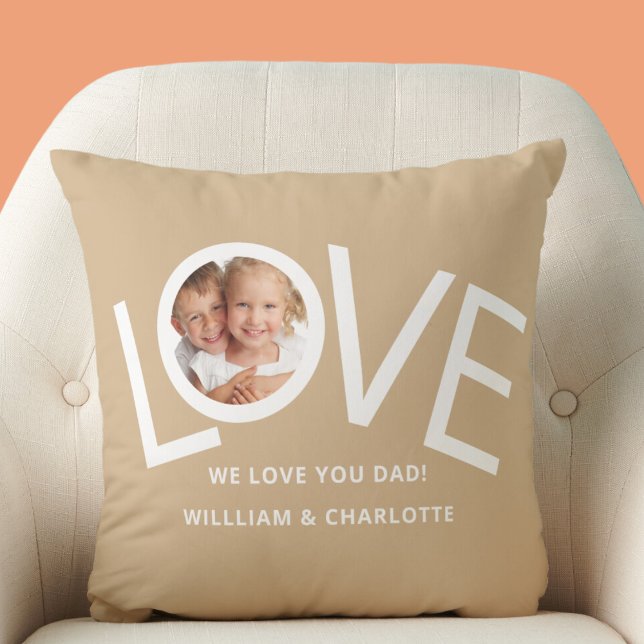 We love You Dad Photo Throw Pillow (Creator Uploaded)
