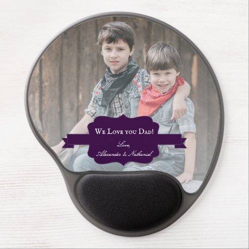 We Love you Dad  Purple Gel Mouse Pad