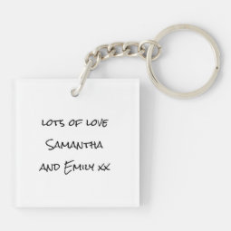 We Love You Dad Script Name Photo Overlay Keychain | Zazzle