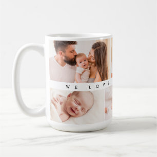 We love you Daddy 6 photo collage custom Coffee Mug