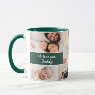 We love you Daddy! First father's day Photo Green Mug