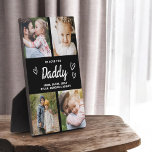 We Love You Daddy Modern Photo Collage Plaque<br><div class="desc">The Daddy We Love You Heart Modern Photo Collage Plaque is a touching and personalized gift that showcases your love for your dad. This beautifully designed plaque features a heart-shaped photo collage, allowing you to add your favorite family pictures in a modern and stylish layout. The heartfelt "We Love You,...</div>