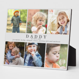 We love You Daddy Names Photo Collage Plaque