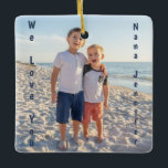 We LOVE You Family Photo PERSONALIZE Ceramic Ornament<br><div class="desc">The message " We LOVE You"  Personalized with a photo lets you capture a cherished memory of your favorite people to share with others. Perfect for any spot you will pass by and smile. Message can be customized.
I love painting and design! I hope you enjoy my artwork.</div>