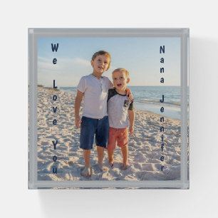 We LOVE You Family Photo PERSONALIZE Paperweight