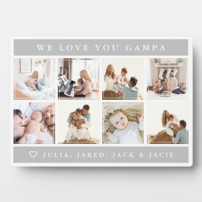 We Love You Gampa Plaque (Front)