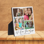 We Love You Gigi | Grandkids 4 Photo Collage Plaque<br><div class="desc">Gigi We Love You | Grandkids 4 Photo Collage Plaque -- Make your own 4 picture frame  personalized with 4 favorite grandchildren photos and names.	
Makes a treasured keepsake gift for grandmother for birthday, mother's day, grandparents day and other special days.</div>