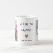 We Love You Grammie 2 Photo Collage Grandma Coffee Mug (Center)